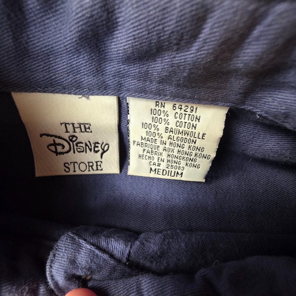 Vintage Disney Store Women's Medium Winnie the Pooh Embroidered Blue Shirt - Picture 3 of 6